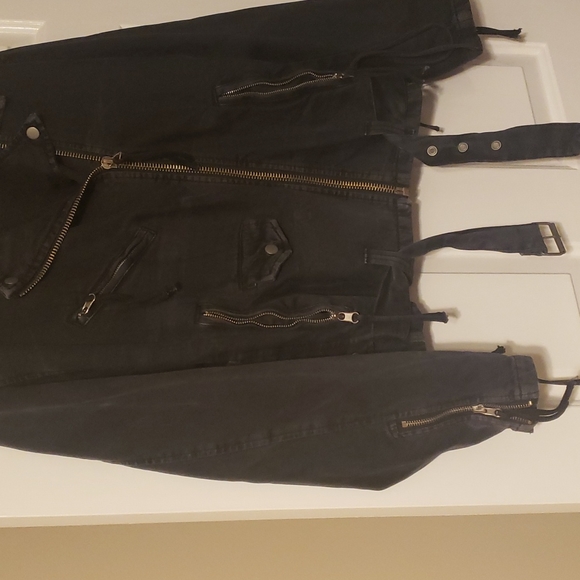 Free People Denim Moto Jacket - Picture 6 of 8